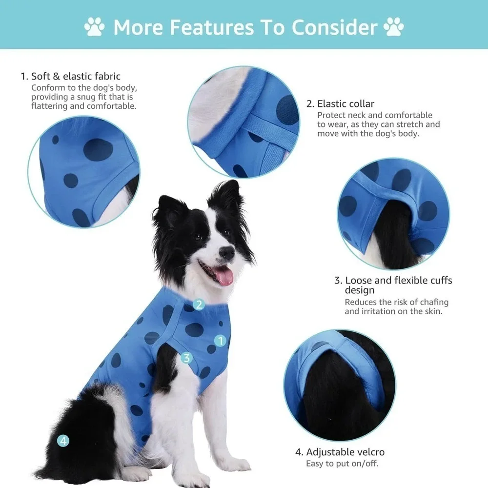 Dog Recovery Suit in Blue/Black, Size S​​​​​